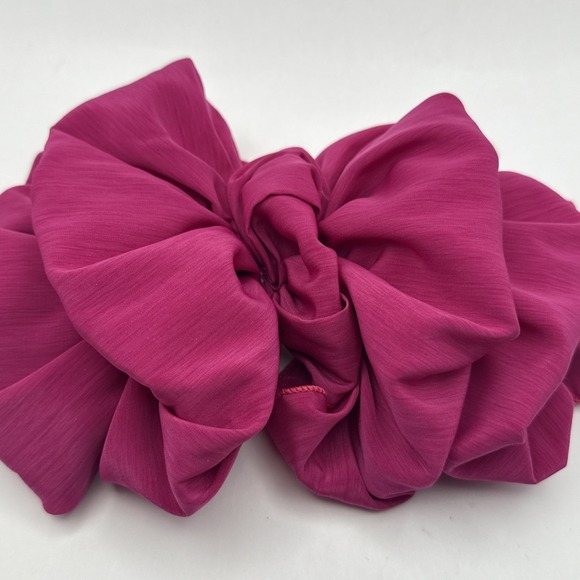 Large Vintage Hair Bow Clip Pink Cottagecore Dreamy Romantic Coquette - Picture 5 of 6